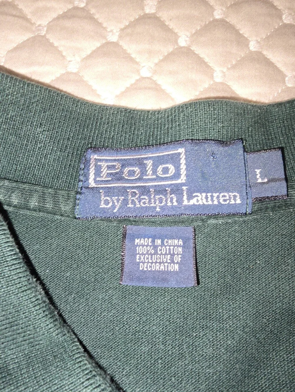 Lg- (3) Ralph Lauren Mens Polo Trio in Navy Stripe, Forest Green & Burgundy.